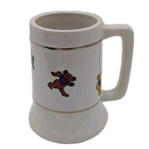Grateful Dead Rainbow Dancing Bears Stein GDM Inc 1987 Official Merchandise